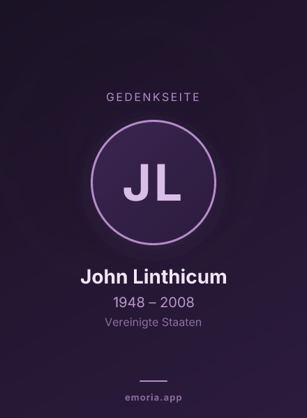 Gedenkportrait von John Linthicum