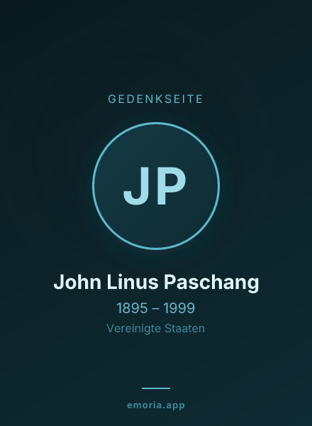 Gedenkportrait von John Linus Paschang