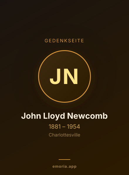 Gedenkportrait von John Lloyd Newcomb