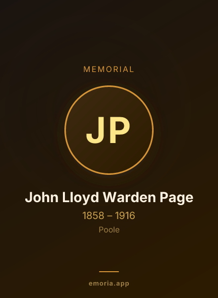 Memorial portrait of John Lloyd Warden Page