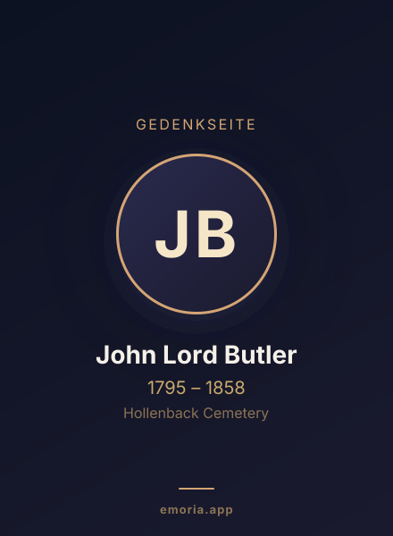 Gedenkportrait von John Lord Butler