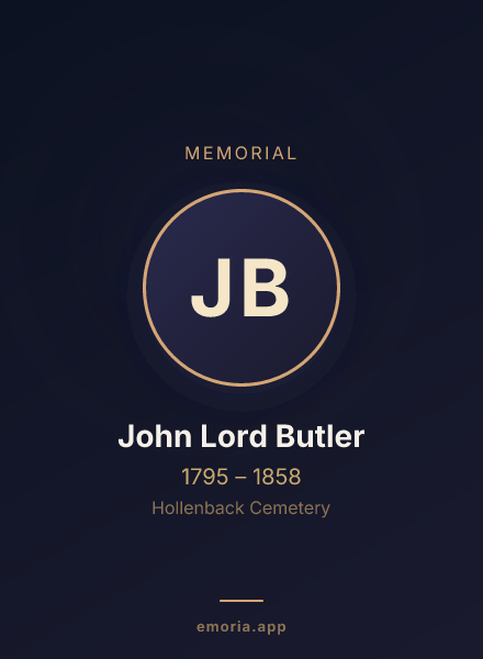 Memorial portrait of John Lord Butler