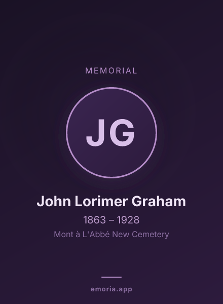 Memorial portrait of John Lorimer Graham