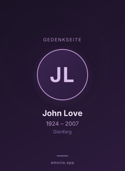 Gedenkportrait von John Love