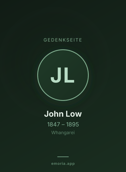 Gedenkportrait von John Low