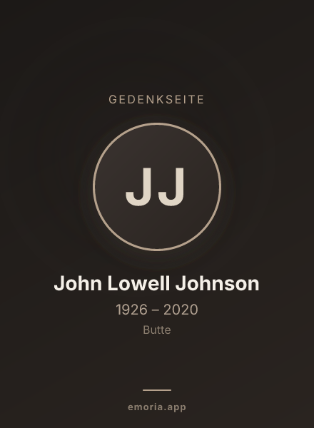 Gedenkportrait von John Lowell Johnson