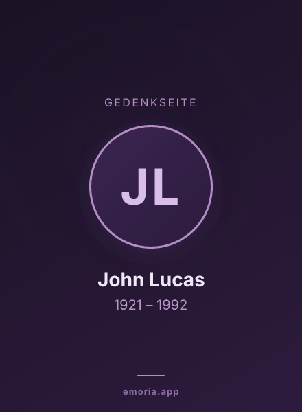 Gedenkportrait von John Lucas