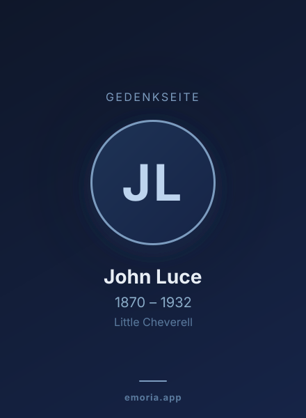 Gedenkportrait von John Luce