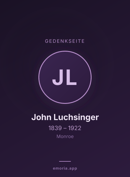 Gedenkportrait von John Luchsinger