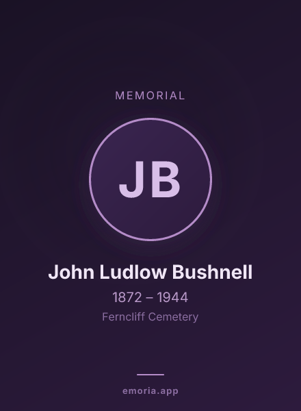 Memorial portrait of John Ludlow Bushnell