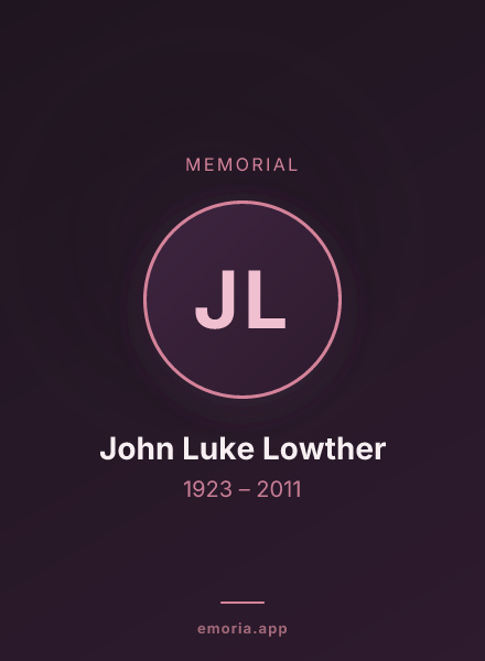 Memorial portrait of John Luke Lowther