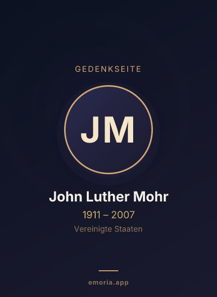 Gedenkportrait von John Luther Mohr