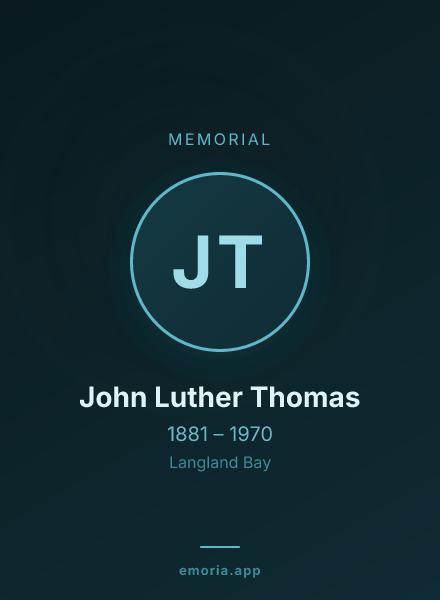 Memorial portrait of John Luther Thomas
