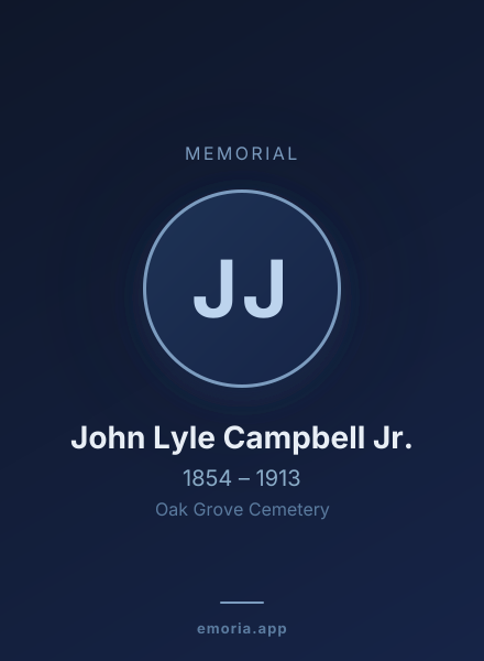 Memorial portrait of John Lyle Campbell Jr.
