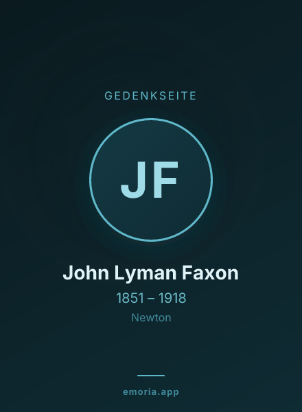 Gedenkportrait von John Lyman Faxon