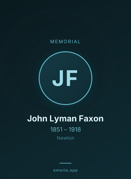 Memorial portrait of John Lyman Faxon