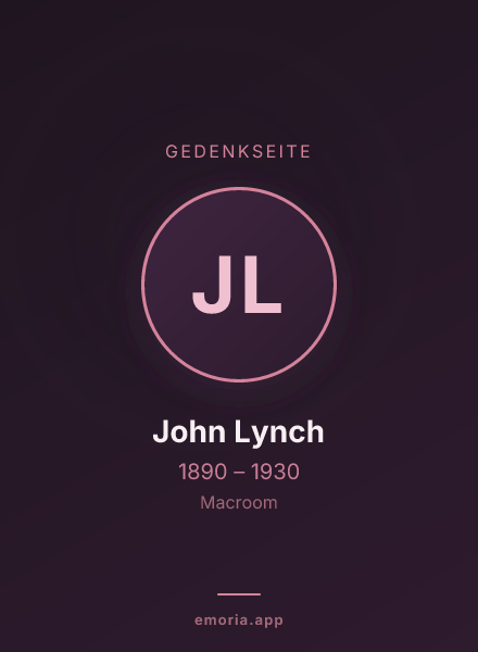 Gedenkportrait von John Lynch