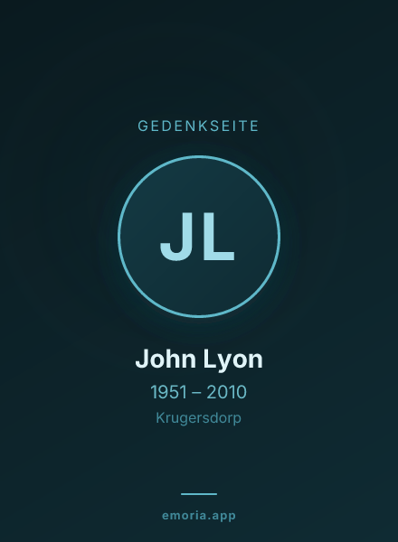 Gedenkportrait von John Lyon