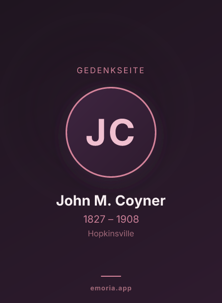 Gedenkportrait von John M. Coyner