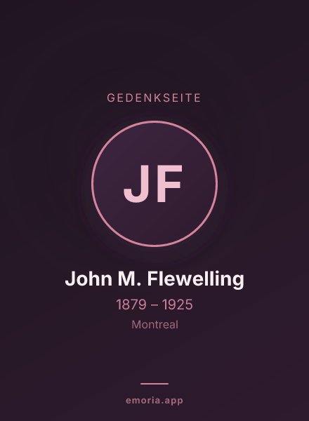 Gedenkportrait von John M. Flewelling