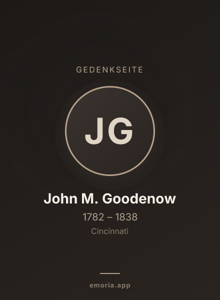 Gedenkportrait von John M. Goodenow