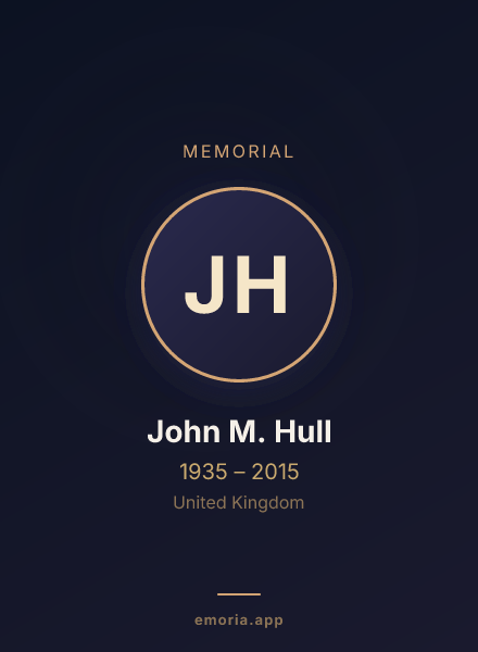 Memorial portrait of John M. Hull