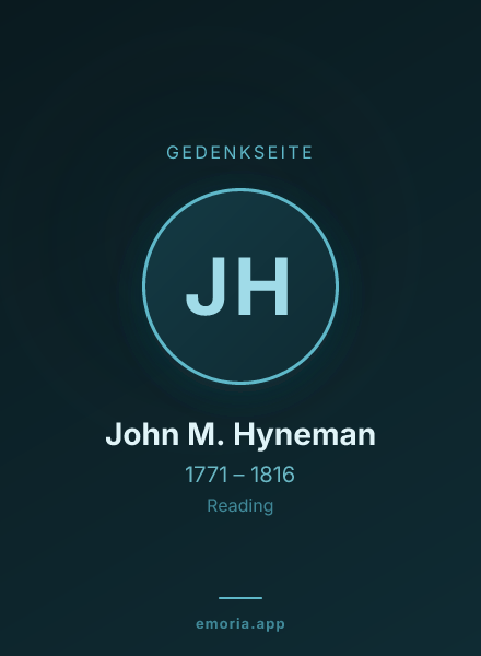 Gedenkportrait von John M. Hyneman