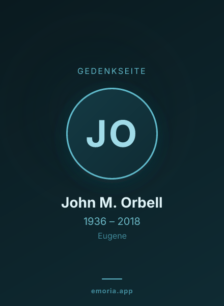 Gedenkportrait von John M. Orbell