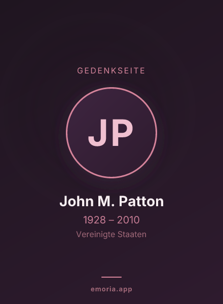 Gedenkportrait von John M. Patton