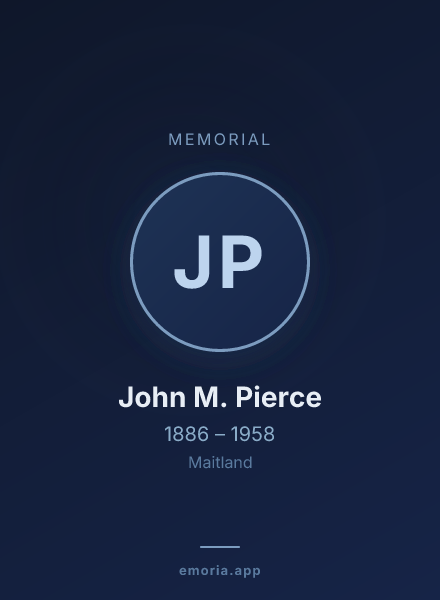 Memorial portrait of John M. Pierce