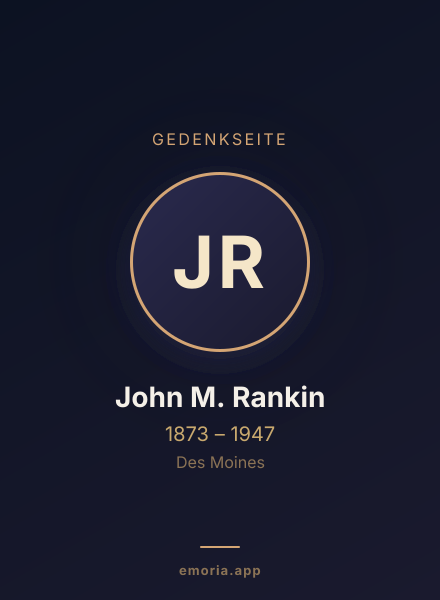Gedenkportrait von John M. Rankin