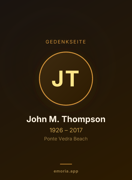 Gedenkportrait von John M. Thompson