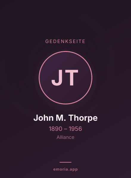 Gedenkportrait von John M. Thorpe