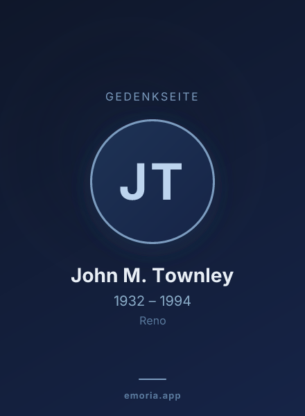 Gedenkportrait von John M. Townley