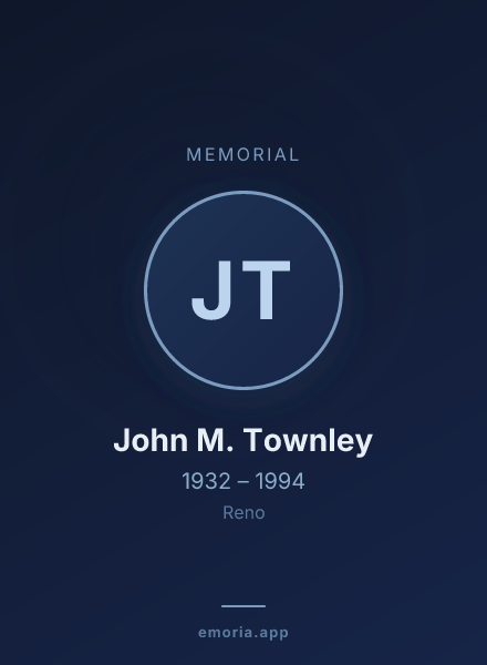 Memorial portrait of John M. Townley