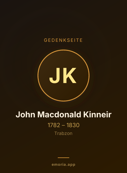 Gedenkportrait von John Macdonald Kinneir