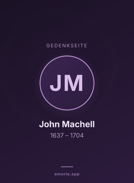 Gedenkportrait von John Machell