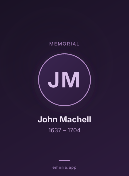 Memorial portrait of John Machell