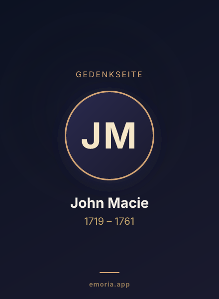 Gedenkportrait von John Macie