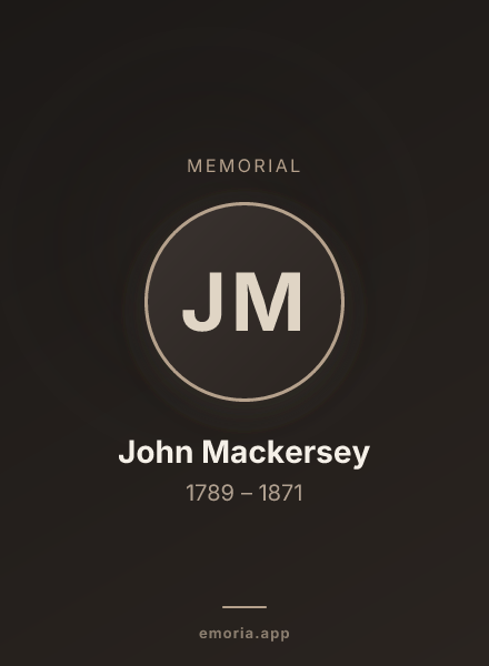 Memorial portrait of John Mackersey