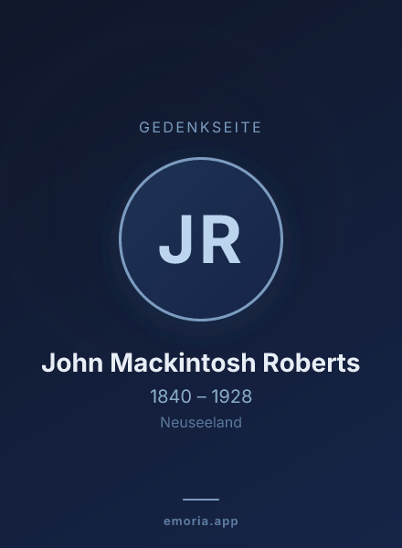 Gedenkportrait von John Mackintosh Roberts