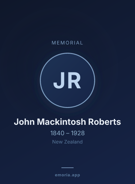 Memorial portrait of John Mackintosh Roberts