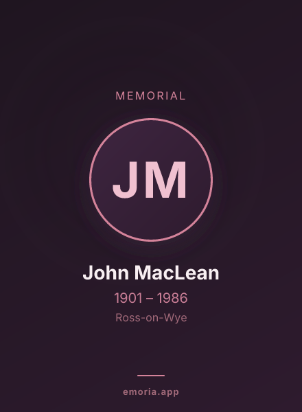 Memorial portrait of John MacLean