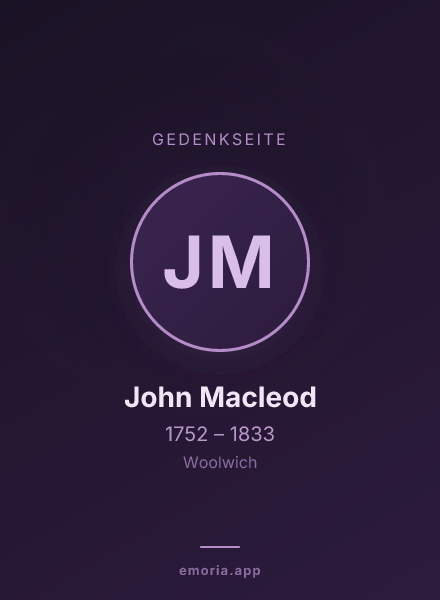 Gedenkportrait von John Macleod