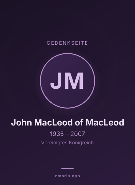 Gedenkportrait von John MacLeod of MacLeod