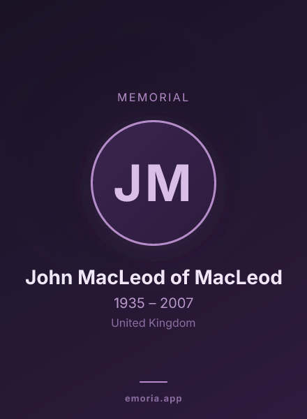 Memorial portrait of John MacLeod of MacLeod