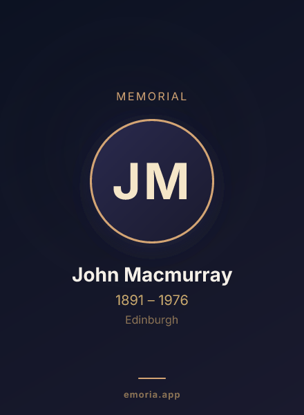 Memorial portrait of John Macmurray