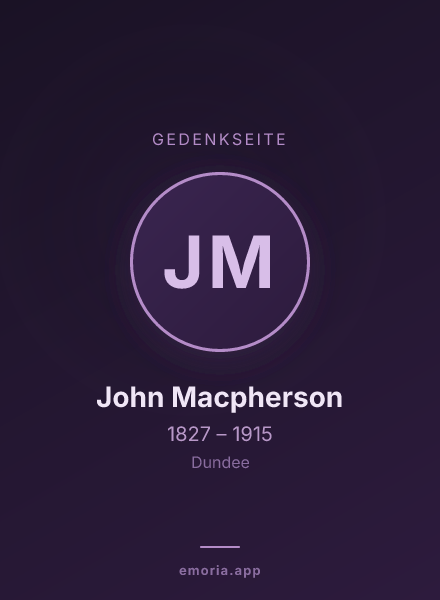 Gedenkportrait von John Macpherson