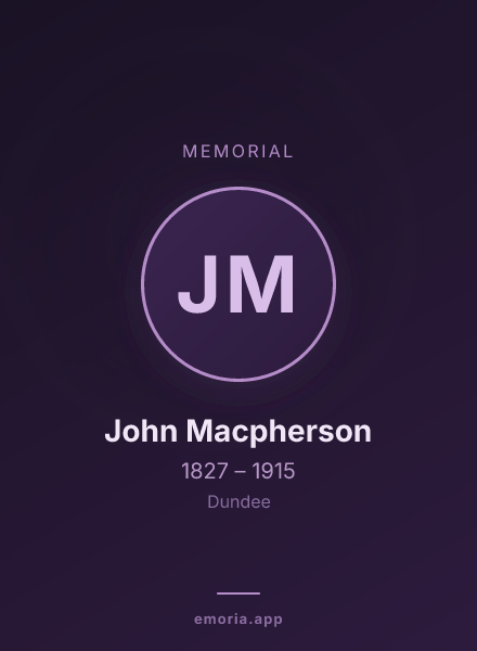 Memorial portrait of John Macpherson