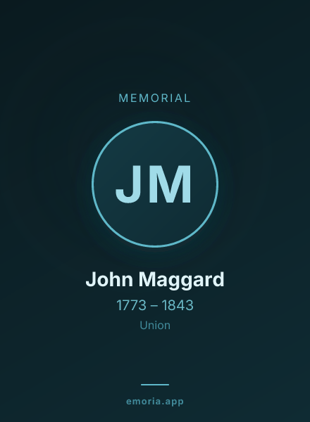 Memorial portrait of John Maggard